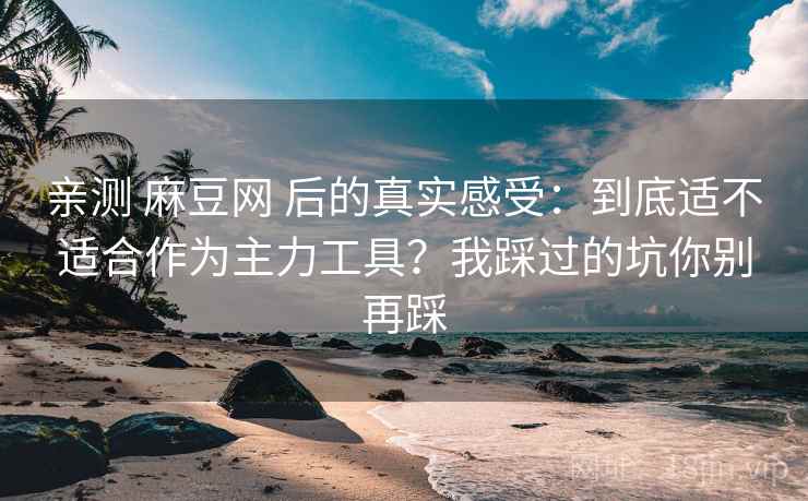 亲测 麻豆网 后的真实感受：到底适不适合作为主力工具？我踩过的坑你别再踩