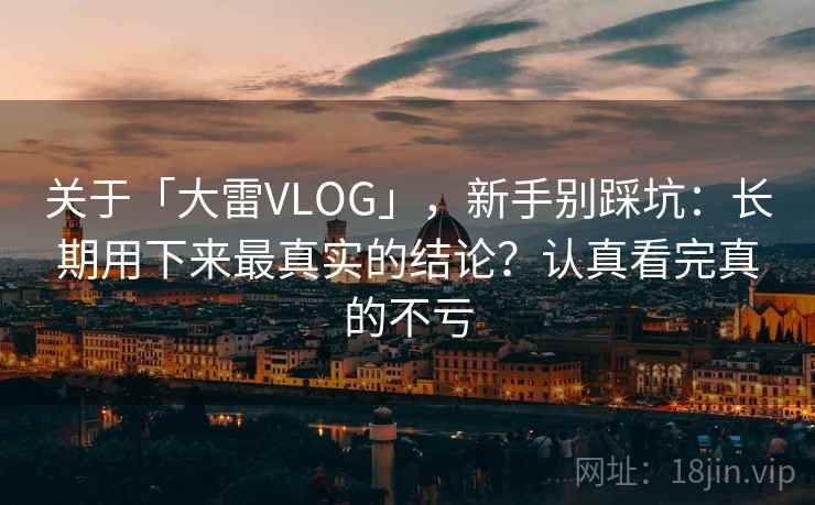 关于「大雷VLOG」，新手别踩坑：长期用下来最真实的结论？认真看完真的不亏