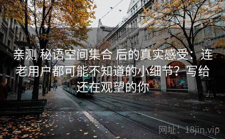 亲测 秘语空间集合 后的真实感受：连老用户都可能不知道的小细节？写给还在观望的你