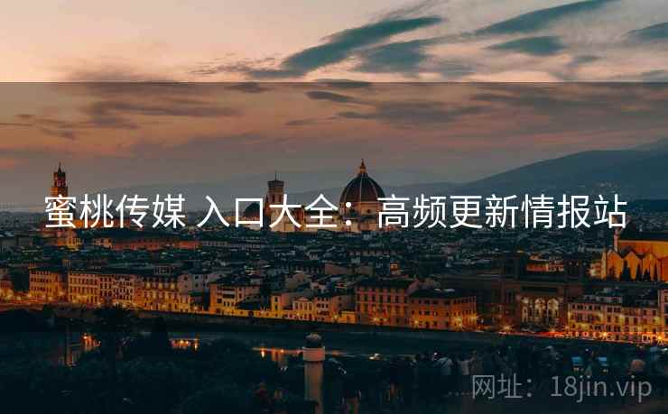 蜜桃传媒 入口大全：高频更新情报站