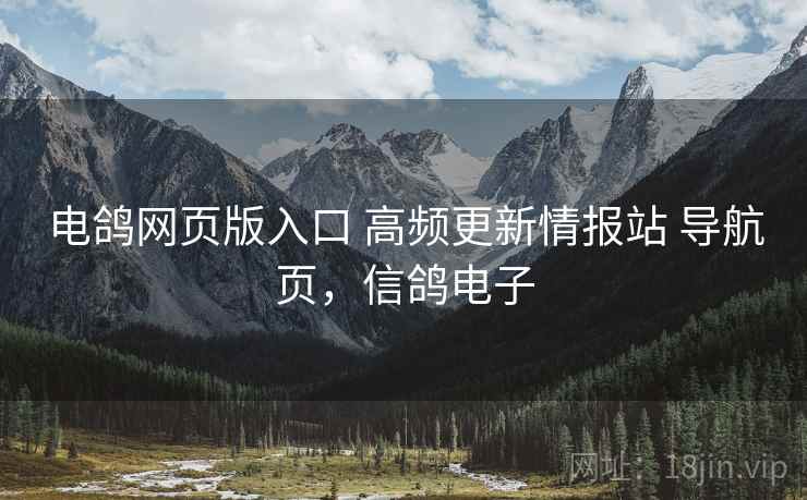 电鸽网页版入口 高频更新情报站 导航页，信鸽电子